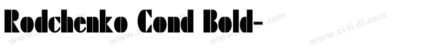 Rodchenko Cond Bold字体转换
